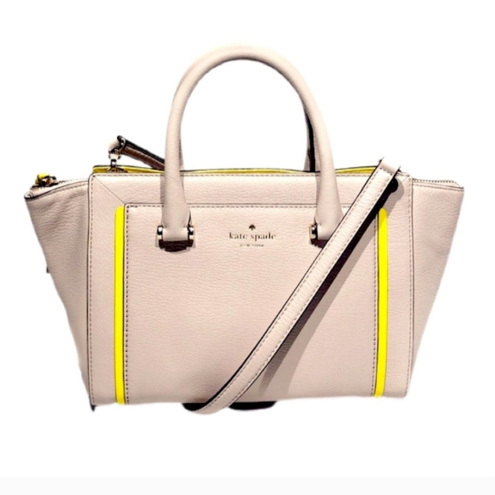 Kate Spade Cream and Yellow Crossbody Bag